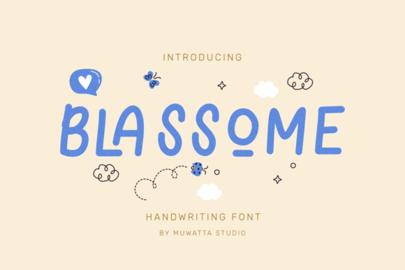 Blassome Typeface: A Playful Script for Editorial Joy