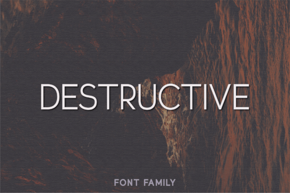 Destructive: The Modern Sans Serif Font for Handmade Labels and Branding