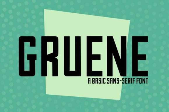 Gruene: A Bold Sans Serif Typeface for Modern Editorial Design