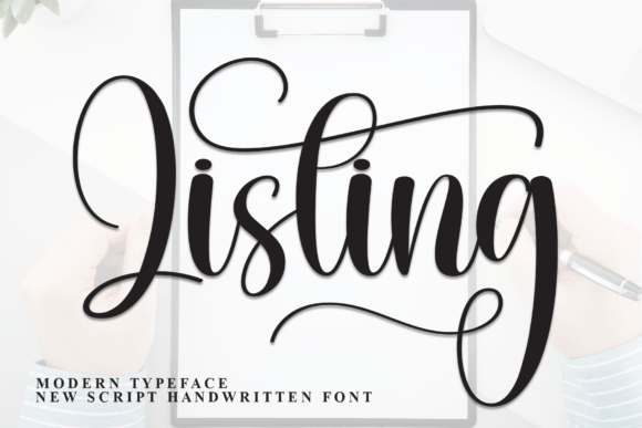 Listing: The Handmade Typeface for Modern Web Design