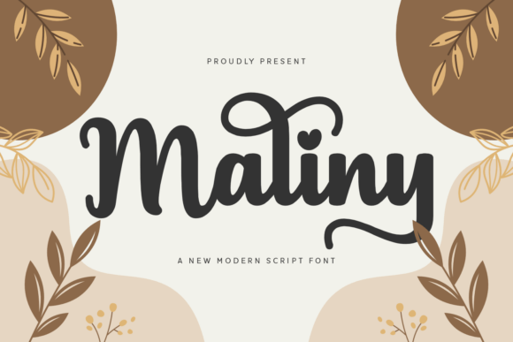 Maliny: A Bold Script Typeface for Modern Editorial Design