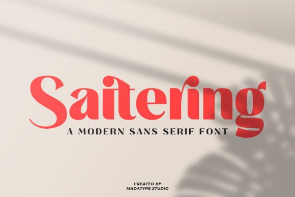 Saitering: The Modern Typeface for Handmade Product Branding