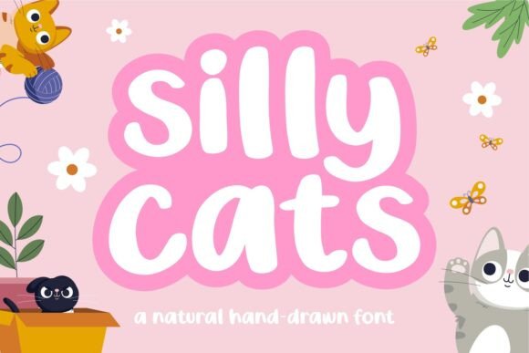 Silly Cats: A Playful Hand-Drawn Typeface for Whimsical Branding