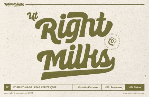 Ut Right Milks: The Perfect Script Amp Font for Handmade Brands